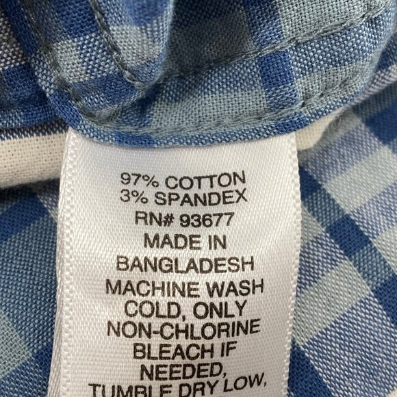 Mutual Wave Blue White Plaid Button-Up Shirt | Size XXL - Picture 3 of 5